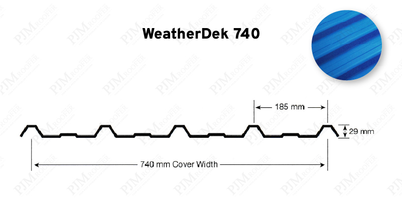 Durable WeatherDek 740 Metal Roofing Material | PJM Roofer