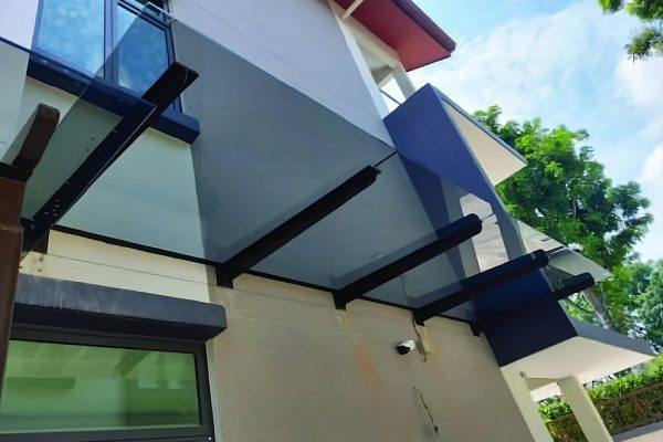 Glass Awning Roofing - Polycarbonate Awning Section